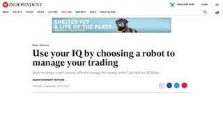 
                            11. Use your IQ by choosing a robot to manage your trading | The ...