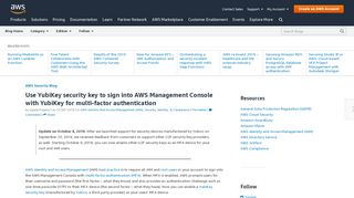 
                            8. Use YubiKey security key to sign into AWS ... - Amazon.com