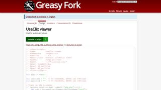 
                            9. UseClix viewer - Código Fonte - Greasy Fork