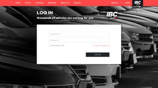 
                            9. Used Car and Vehicle Exporter - IBC Japan Login Page