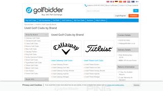 
                            6. Used Golf Clubs by Brand - Golfbidder