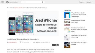 
                            5. Used iPhone? Remove iCloud Activation Lock - AppleToolBox