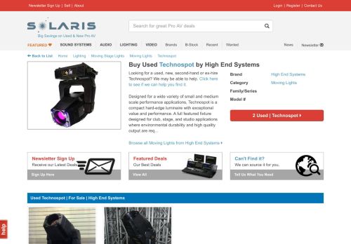 
                            4. Used & New Technospot by High End Systems | Solaris