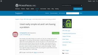 
                            1. Used really simple ssl and I am having a problem | WordPress.org