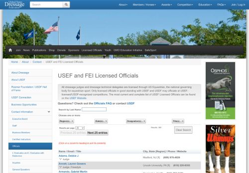 
                            4. USEF and FEI Licensed Officials - USDF