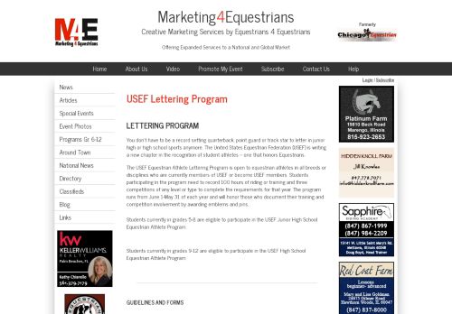 
                            11. USEF Lettering Program - Chicago Equestrian