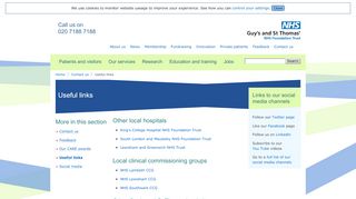 
                            7. Useful links - Guy's and St Thomas' NHS Foundation Trust