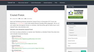 
                            5. Usenet Foren - Liste aktueller deutscher Usenet Boards - Usenet1.de