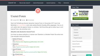 
                            6. Usenet Foren - Liste aktueller deutscher Usenet Boards - Usenet1.de