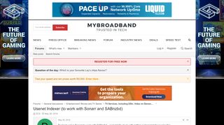 
                            9. Usenet Indexer (to work with Sonarr and SABnzbd) | MyBroadband