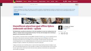 
                            3. Usenetforum place2use gaat offline tijdens onderzoek van Brein ...