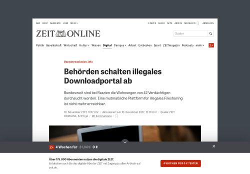 
                            5. Usenetrevolution.info: Behörden schalten illegales Downloadportal ab ...