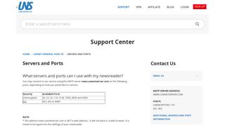 
                            11. Usenetserver | Servers and Ports