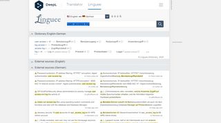 
                            12. user access log - German translation – Linguee