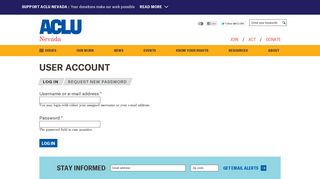 
                            9. User account | ACLU of Nevada