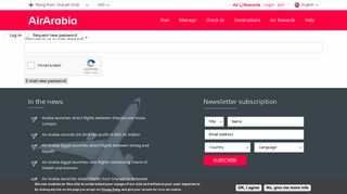 
                            9. User account | Air Arabia