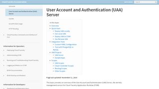 
                            4. User Account and Authentication (UAA) Server | Cloud Foundry Docs
