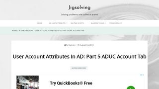 
                            8. User Account Attributes: ADUC LDAP Attributes - Account Tab