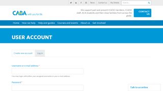 
                            12. User account | CABA - The charity supporting chartered accountants ...