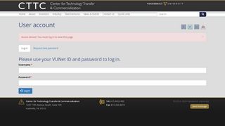 
                            11. User account | Center for Technology Transfer & Commercialization