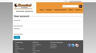 
                            9. User account | Coastal Hire | Tool Hire, Plant Hire, Equipment Hire