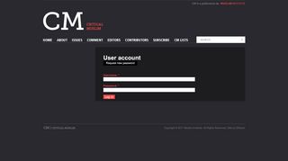 
                            4. User account | Critical Muslim