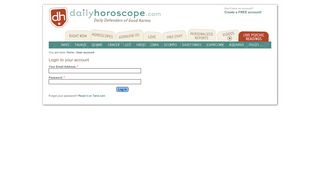 
                            1. User account | DailyHoroscope.com