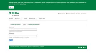 
                            2. User account | DEKRA Italia