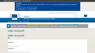 
                            2. User account | EACEA