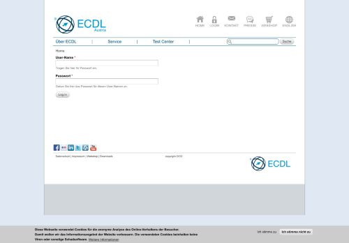 
                            2. User account | ECDL Website