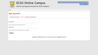 
                            5. User Account | ECSU Online Campus