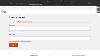 
                            5. User account | EDF Energy