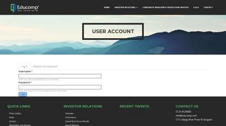 
                            1. User account | Educomp Solutions Ltd