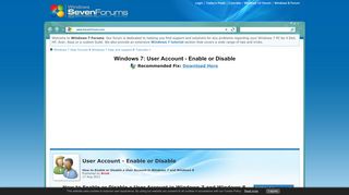 
                            3. User Account - Enable or Disable - Windows 7 Help Forums