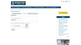
                            1. User account | ERPPrep