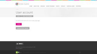 
                            9. User account | ESN Gent