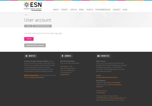 
                            10. User account | ESN VU Amsterdam