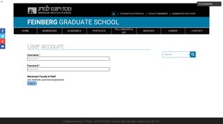 
                            7. User account | Feinberg Graduate School