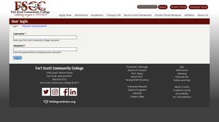 
                            7. User account | Fort Scott Community College