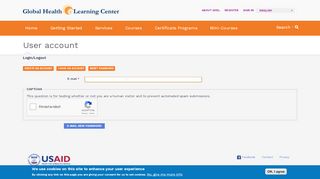 
                            2. User account | Global Health eLearning Center