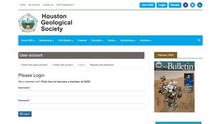 
                            13. User account | Houston Geological Society