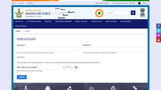 
                            7. User account | Indian Air Force | Government of India