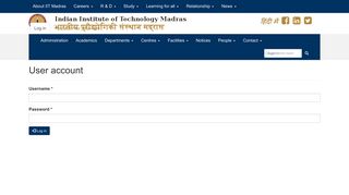 
                            3. User account | Indian Institute of Technology Madras - IIT Madras