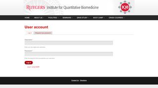 
                            13. User account | iqb.rutgers.edu