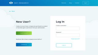 
                            9. User account | iSky Research