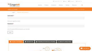 
                            3. User account | Lingotek