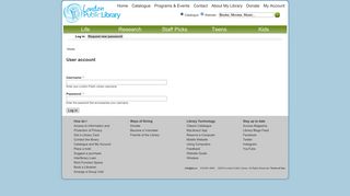 
                            3. User account | London Public Library