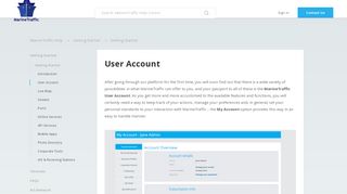 
                            2. User Account – MarineTraffic Help