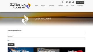 
                            3. User account | Mastering Alchemy