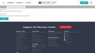 
                            7. User account | Mercatus Center